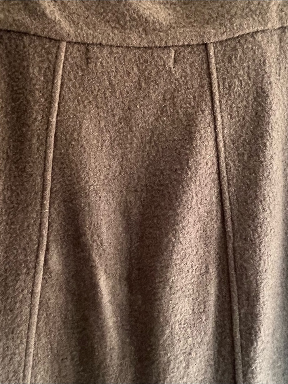 Anthropologie Sparrow Merino Wool Snap Wrap Skirt Dark Brown / Olive SZ S - Picture 12 of 13
